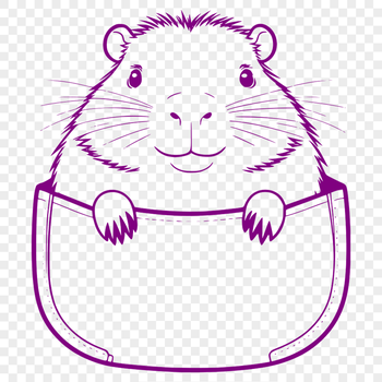 A large rodent native to South America, depicted in vector format.