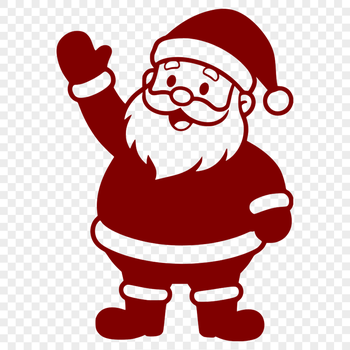 Jolly Santa SVG Clipart An SVG image of Santa Claus with holly and berries on his lapel.