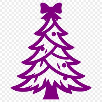 Simple vector illustration of a Christmas tree in a minimalist style.