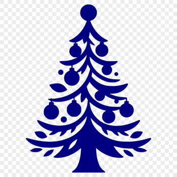 A digital illustration of a stylized Christmas tree suitable for vector graphic designs.