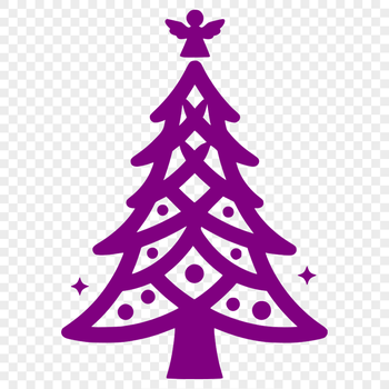 A detailed vector illustration of a Christmas tree in a festive holiday setting.