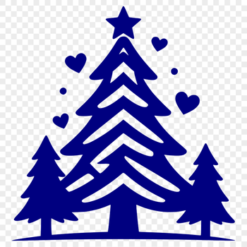 A digital illustration of a stylized Christmas tree in vector format.
