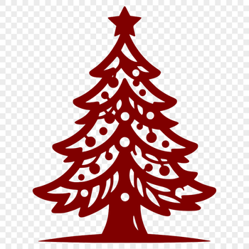 A minimalist SVG design of a Christmas tree suitable for various graphic applications.