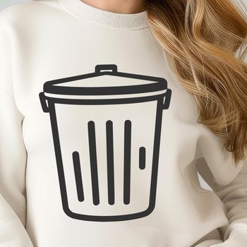 Vector illustration of a trash can with a lid, suitable for digital design projects.