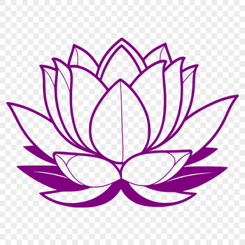 A vector illustration of the lotus plant, which is commonly used as a motif in art, design, and decorative elements.