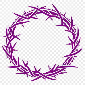 A vector illustration of the Crown of Thorns from Christian tradition.