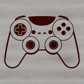 Vector illustration of a standard video game console control device.