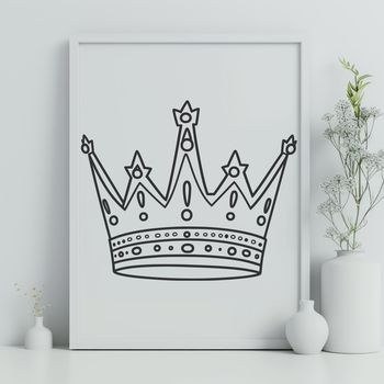 A vector illustration of a royal crown with intricate details, suitable for digital design projects.