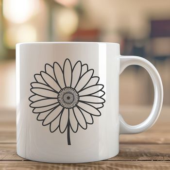 A stylized graphic representation of a single daisy bloom as a scalable SVG file.