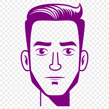 A male figure illustration created as a vector graphic.