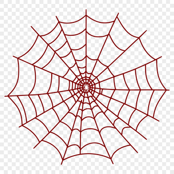 A detailed digital drawing of a spider's intricate web design in SVG.