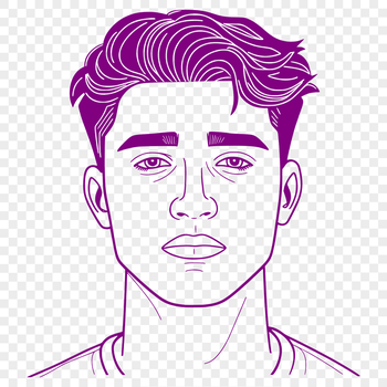 An illustration of a male figure in vector format, suitable for editing with design software.