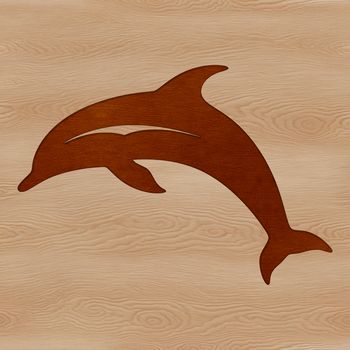 A sleek dolphin swimming through the ocean waters.