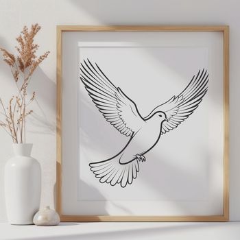 A stylized graphic of a bird, rendered as an SVG image.