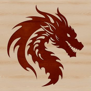 A colorful mythical creature with scales and wings, suitable for various graphic designs.