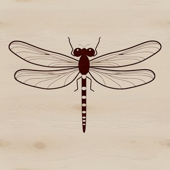 A detailed illustration of a dragonfly with iridescent wings, suitable for vector design.