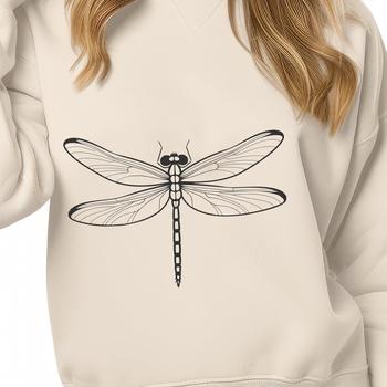 An intricately designed vector illustration of a dragonfly, perfect for craft projects and digital designs.