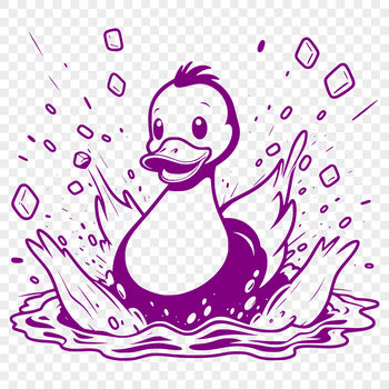 A detailed vector illustration of a duck, suitable for cutting machines and laser cutters.