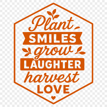 Whimsical gardening quote illustration in vector format