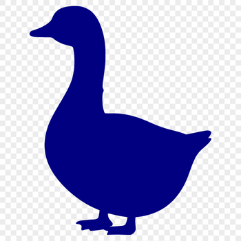 A detailed illustration of a goose in a simple silhouette style.