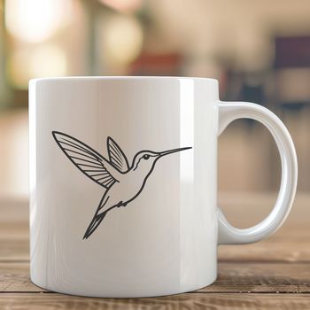Illustrative image of a hummingbird in vector format.