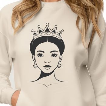 A royalty-inspired female character illustration in vector format.