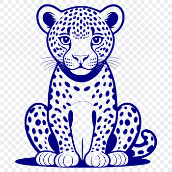 A realistic illustration of a jaguar, a large wild cat species.