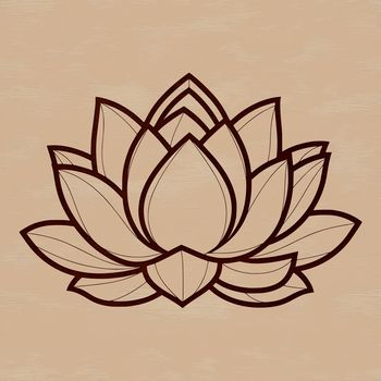 A stylized illustration of the sacred lotus flower, often used in religious contexts.