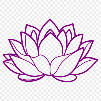 An iconic vector representation of the lotus flower commonly used in various designs.