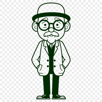 A simple illustration of a male figure in vector format, suitable for digital design projects.