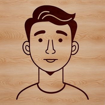 A simple outline illustration of a male figure, suitable for vector art projects.