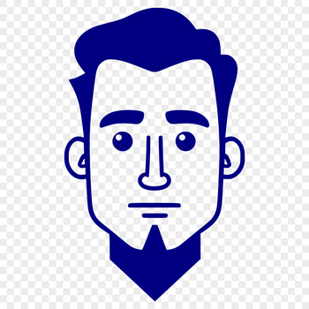 A simple male figure created using vector art.