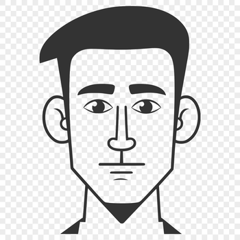 A male figure illustrated in vector format, suitable for digital use.