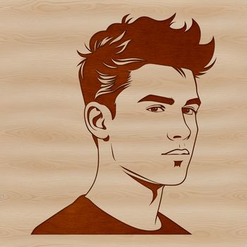 A male figure represented as a simple vector graphic.