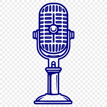 A high-resolution illustration of a microphone.