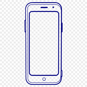 Illustrated phone with vector design elements suitable for cutting machines like Cricut.