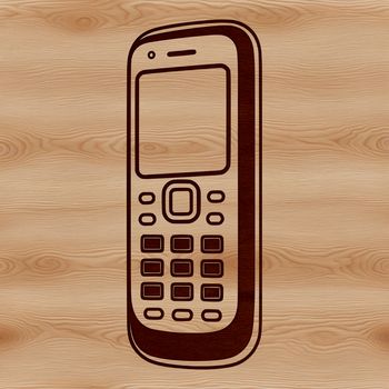 A high-quality vector illustration of a mobile phone, suitable for various designs and projects.