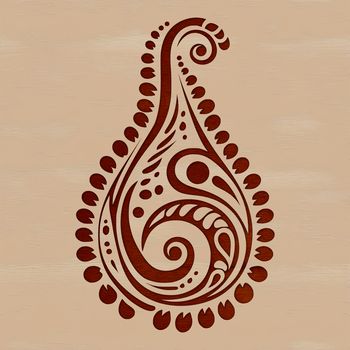 An intricately detailed paisley pattern for graphic art projects.