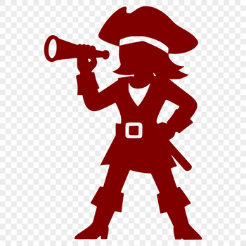 A free vector pirate graphic designed for commercial or personal use in various digital applications.