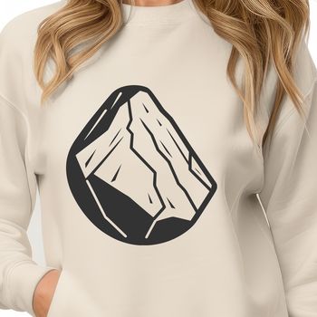 A 2D digital representation of a rock, suitable for cutting or printing.