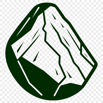 An illustration of a rock in vector format, suitable for digital cutting and laser engraving.