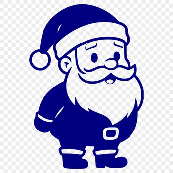 Vector illustration of a jolly old man in a red suit with a white beard.