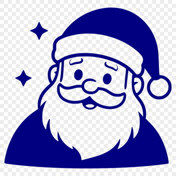 Smiling Santa SVG Illustration Illustrated vector art of a smiling Santa Claus in festive holiday attire.