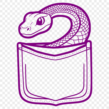 An SVG graphic representation of a reptile animal with a sleek design.