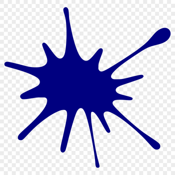 A stylized digital representation of a splat, suitable for vector graphics.