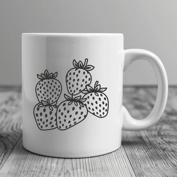 A high-quality digital illustration of a strawberry, ideal for use in graphic design projects.