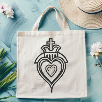 Vector illustration of the Sacred Heart symbol, suitable for various designs and crafts.