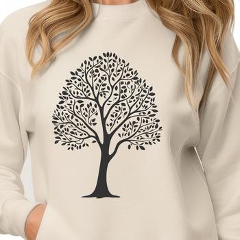 A detailed illustration of a tree in vector format, suitable for digital design and crafting projects.
