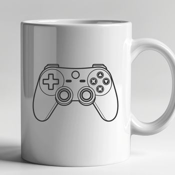 A vector design concept of a game controller with buttons and joysticks.