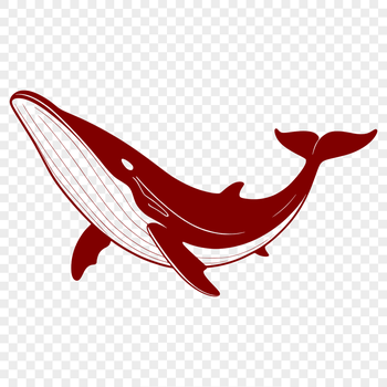 Illustrative vector design of a whale, suitable for commercial or personal use in various creative projects.